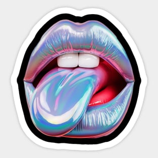 Fluorescent Tongue | T Shirt Design Sticker